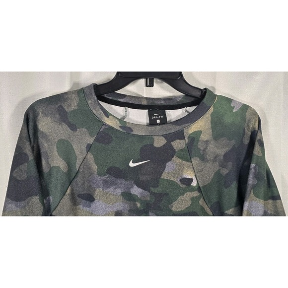Nike Camo Sweatshirt - Green and Gray - Picture 1 of 5